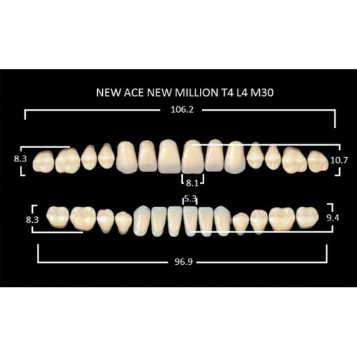 Зубы планка 28 шт MILLION NEW ACE T4/W0.5